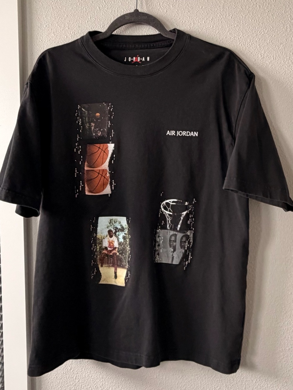 Air Jordan Black Basketball Graphic T-Shirt Size M